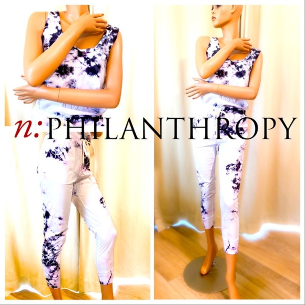 NEW WITH TAGS N:PHILANTHROPY
100% COTTON PEARLED TIE DYE JUMPSUIT $178